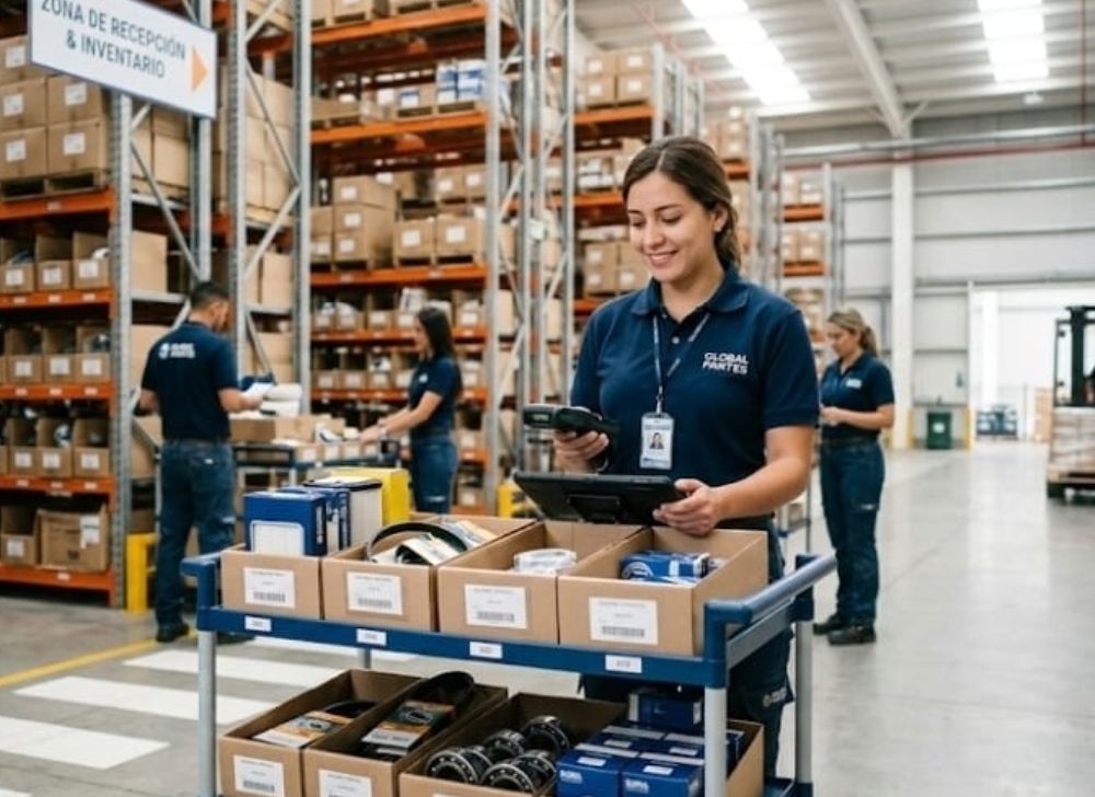 Auxiliar de Bodega y Gestión de Inventarios para Global Partes